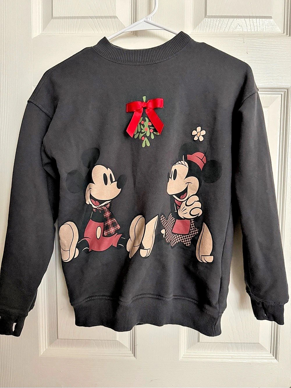 Abercrombie Kids Disney Mickey and Minnie Mouse Holiday Graphic Sweatshirt